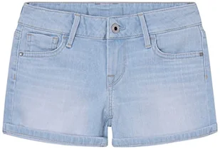 Pepe Jeans Foxtail Szorty Dziewczęce, Niebieski (Denim-pe0), 12 lat - Spodenki damskie - miniaturka - grafika 1