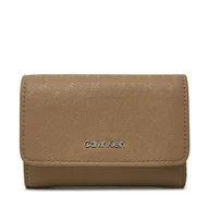 Portfele - Portfel Calvin Klein Ck Must Small Trifold_Mono K60K612829 Beżowy - miniaturka - grafika 1