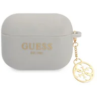 Akcesoria do słuchawek - Guess Guess GUAPLSC4EG AirPods Pro cover szary/grey Silicone Charm 4G Collection GUE001948-0 - miniaturka - grafika 1