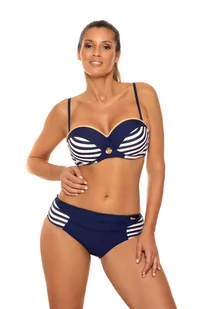 Kostium kąpielowy Iryda M-702 (2) Granatowo-Biały (Rozmiar 36) - Stroje kąpielowe - miniaturka - grafika 2