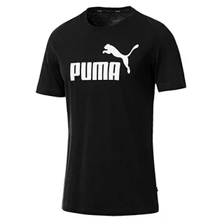 Koszulki męskie - Puma Ess Logo Tee T-shirt męski szary szary (Medium Gray Heather) S 851740 - grafika 1