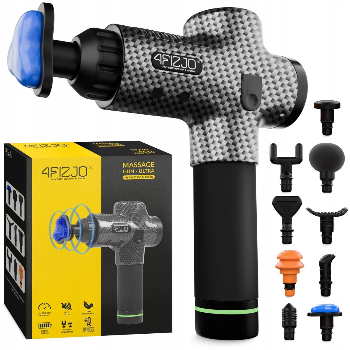 Pistolet do masażu masażer 4FIZJO MASSAGE GUN ULTRA COOL EDITION