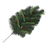 Ozdoby bożonarodzeniowe - Podkład sztuczny z igieł zielony z jasnymi wplotami i szyszkami 60 cm - miniaturka - grafika 1