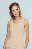 Bluzki damskie - Damska koszulka bez rękawów, kremowa, Eldar - miniaturka - grafika 1