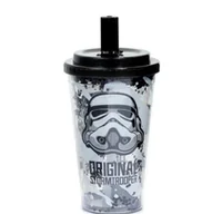 Kubki termiczne - Puckator, Kubek termiczny plastikowy ze słomką i pokrywką  - The Original Stormtrooper - miniaturka - grafika 1
