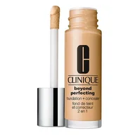 Korektory do twarzy - Clinique Beyond Perfecting Foundation & Concealer silnie kryjący podkład i korektor w jednym 01 Linen 30ml - miniaturka - grafika 1
