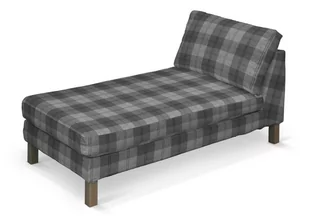 Dekoria pl pl Pokrowiec na szezlong Karlstad wolnostojący krótki krata szaro-grafitowa 80 x 160 x 80 cm Edinburgh 732-115-75 - Pokrowce na meble - miniaturka - grafika 1