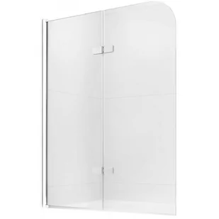 Parawan nawannowy MEXEN Felix, 2-skrzydłowy, srebrny, 100x140 cm - Parawany nawannowe - miniaturka - grafika 1