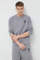 Bluzy męskie - Fila bluza bawełniana męska kolor szary gładka - miniaturka - grafika 1