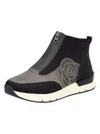 Kapcie damskie - rieker Slippersy w kolorze szaro-czarnym - miniaturka - grafika 1