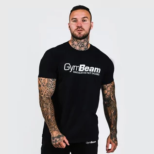 Koszulki sportowe męskie - GymBeam Koszulka Make Muscles Black - grafika 1