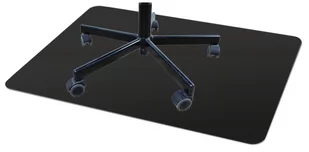 Mata ochronna pod fotel PP 100x70 cm czarna 0,5 mm - Podnóżki, podpórki, podkładki - miniaturka - grafika 1