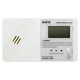 Czujnik czadu ''EURA'' CD-01EU wyświetlacz LCD, zasilanie bateryjne - Czujniki czadu, dymu, gazu - miniaturka - grafika 1