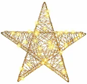 Ozdoby bożonarodzeniowe - vidaXL 3D Gwiazda z 50 diodami LED Ciepła biel 55 x 52.5 x 9 cm PET - miniaturka - grafika 1
