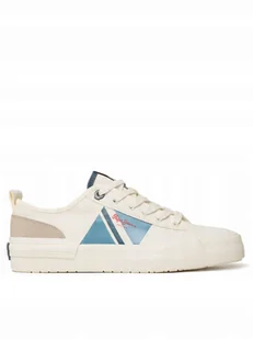 PEPE JEANS ALLEN FLAG TRAMPKI MĘSKIE BIAŁE SZNUROWANE NISKIE 42 AWE - Trampki męskie - miniaturka - grafika 1