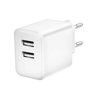 Ładowarka Sieciowa do smartfona USB, z Dwoma Portami USB-A,12 W, Adapter gniazdka, Biały, Logilink - Ładowarki do telefonów - miniaturka - grafika 1