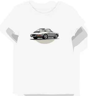 Koszulka damska biała z klasycznym stylem Porsche 911 S - Koszulki i topy damskie - miniaturka - grafika 1