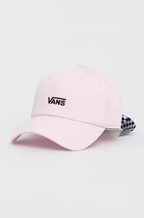Czapki damskie - Vans czapka bawełniana kolor różowy z aplikacją - grafika 1