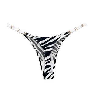 Stringi z wysokim stanem we wzory - Zebra XL - Majtki damskie - miniaturka - grafika 1