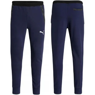 Spodnie męskie dresowe bawełniane Puma slim fit - Spodnie sportowe męskie - miniaturka - grafika 1