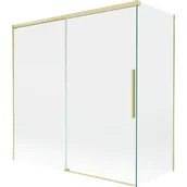 Parawany nawannowe - Mexen Rox parawan nawannowy 2-skrzydłowy rozsuwany 160 + 75 x 150 cm, transparent, złoty szczotkowany - 8C9-160-075-55-00 - miniaturka - grafika 1