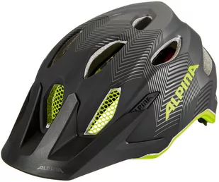 Alpina Sport dziecięcy młodzieżowy kask rowerowy Carapax JR. Black-Neon-Yellow 51-56 cm (A9702132) - Kaski rowerowe - miniaturka - grafika 1