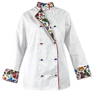 Fartuchy i rękawice kuchenne - Bluza kucharska damska kitel biały długi rękaw MASTER CHEF XL - miniaturka - grafika 1
