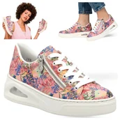 Półbuty damskie - Damskie Półbuty RIEKER Sneakersy Sportowe Trampki Kwiatowe Damskie Półbuty RIEKER Sneakersy Sportowe Trampki Kwiatowe 41 - miniaturka - grafika 1