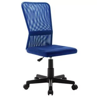 Fotel biurowy, krzesło biurowe vidaXL Krzesło biurowe niebieskie 44x52x100 cm z siatką 289516 - Fotele i krzesła biurowe - miniaturka - grafika 1
