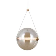 Lampy sufitowe - Szklana lampa wisząca Rastia PND-34361-L-HBR-AMB Italux LED 12W 3000K złota - miniaturka - grafika 1