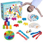 Zabawki interaktywne dla dzieci - Duży Zestaw Edukacyjny Nauka Liczenia Kolorów Gra Montessori Sorter Kubki - miniaturka - grafika 1