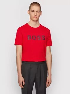 Koszulki męskie - Hugo Boss T-Shirt Tiburt 50430889 Czerwony Regular Fit - grafika 1