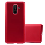 Etui i futerały do telefonów - Pokrowiec Do Samsung Galaxy A6 PLUS 2018 w METALLIC CZERWONY Etui TPU Silikon Obudowa Ochronny Case Cover Cadorabo - miniaturka - grafika 1
