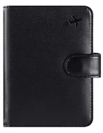 Portfele - PASCACOO Etui na paszport, portfel, blokowanie RFID, skórzane etui na karty, akcesoria podróżne dla kobiet mężczyzn, Z #Black, klasyczny - miniaturka - grafika 1