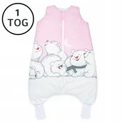 Śpiworki dla dzieci - OCIEPLANY ŚPIWOREK Z NOGAWKAMI 104-122 L WZORY! - miniaturka - grafika 1