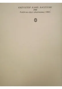 Podobizna edycji rękopiśmiennej 1943 - Poezja - miniaturka - grafika 1
