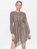 Sukienki - Sisley Sukienka codzienna 4W7XLV036 Beżowy Regular Fit - miniaturka - grafika 1