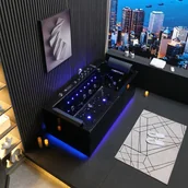 Wanny z hydromasażem - Zepehof Czarna wanna z hydromasażem EB-185 prostokątna - miniaturka - grafika 1