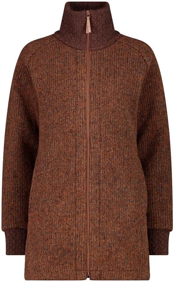Długa Kurtka Damska CMP 34M0776 Wooltech Wełna kardigan Rozmiar 46