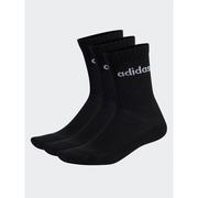 Skarpetki damskie - Skarpety wysokie unisex adidas Linear Crew Cushioned Socks 3 Pairs IC1301 black/white - miniaturka - grafika 1