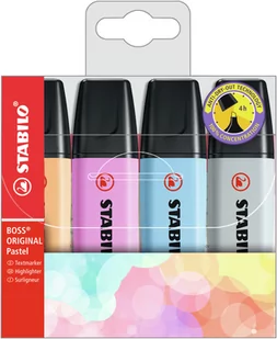 Stabilo Zakreślacz BOSS Pastel Nowe kpl. 4 sztuki 70/4-4 - Zakreślacze - miniaturka - grafika 1