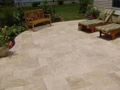 Kostki brukowe i krawężniki - Trawertyn Ivory Classic mix układ rzymski 3cm 1kpl=0,742m2 taras ogród basen Komplet Rzymski - miniaturka - grafika 1