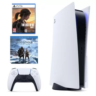 SONY PlayStation 5 + God Of War Ragnarok (klucz aktywacyjny) + The Last of Us Part I - Konsole Playstation - miniaturka - grafika 1