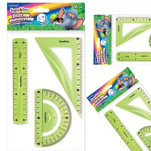 Bambino Zestaw geometryczny 3 części 15 cm flexi St Majewski - Przybory szkolne - miniaturka - grafika 2