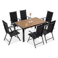Meble ogrodowe - Zestaw mebli ogrodowych SYDNEY Dark grey / Teak - miniaturka - grafika 1