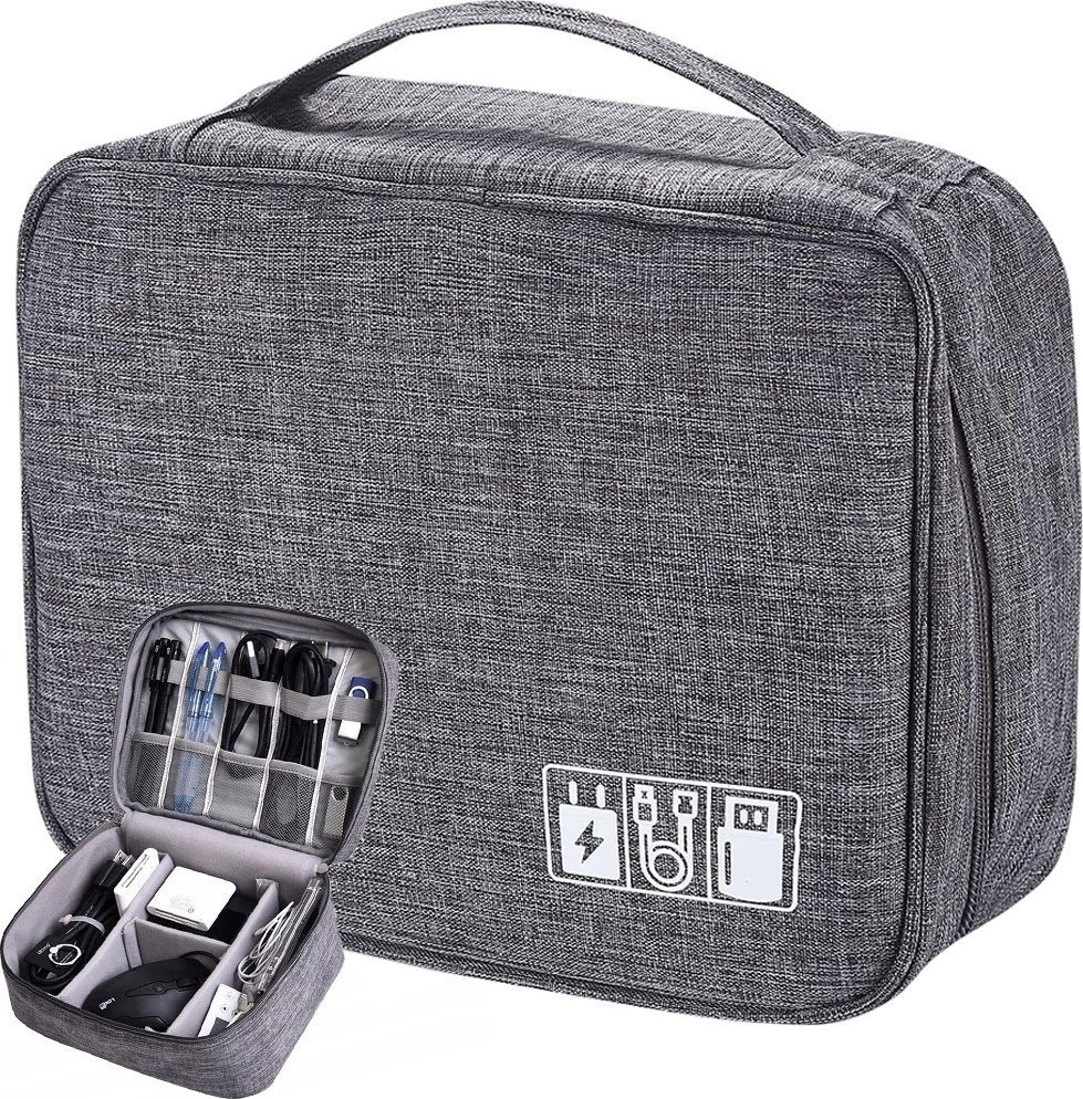 SHOPUJ.PL ORGANIZER PODRÓŻNY TORBA DO PRZECHOWYWANIA URZĄDZEŃ KABLI ŁADOWAREK MAŁA