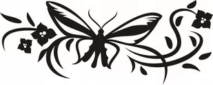 Naklejka na ścianę motyle kwiaty dekor Ornament 49, 100x40 cm - Naklejki na ścianę - miniaturka - grafika 1
