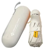 Parasole - Mała parasolka w mini kapsułce – Biała Składana UV50+ prezentowa - miniaturka - grafika 1