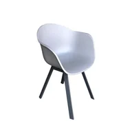 Fotele i krzesła ogrodowe - NOWOCZESNE KRZESŁO OGRODOWE SZARE - miniaturka - grafika 1