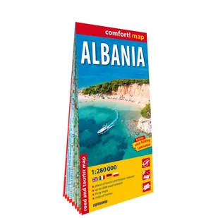 Albania. Laminowana mapa samochodowo-turystyczna 1:280 000 - Mapy i plansze edukacyjne - miniaturka - grafika 1